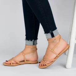 Journee Collection Womens Serissa Multi Strap Flat Sandals -Minnetonka Shoes Shop GUEST 5f9ef23d bd75 410f 80a8 169d6d0650b0