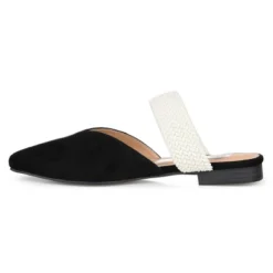 Journee Collection Womens Roxeene Slip On Pointed Toe Mules Flats