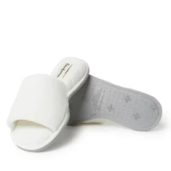 Dearfoams Women's Beatrice Microfiber Velour Slide Slippers