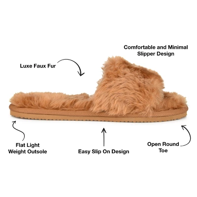 Journee Collection Womens Dawn Comfort Insole Slip On Slide Open Toe Slippers 7 Journee Collection Womens Dawn Comfort Insole Slip On Slide Open Toe Slippers - Image 7