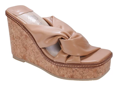 GC Shoes Neila Knotted Squared Toe Cork Slide Wedge Sandals 7 GC Shoes Neila Knotted Squared Toe Cork Slide Wedge Sandals - Image 7