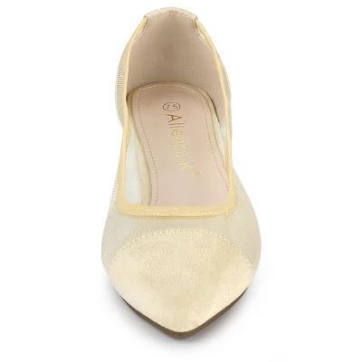 Allegra K Women's Pointed Toe Slip On Mesh Flats 2 Allegra K Women's Pointed Toe Slip On Mesh Flats - Image 2