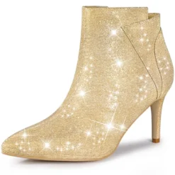 Allegra K Women's Glitter Pointed Toe Side Zip Stiletto Heel Ankle Boots 16 Allegra K Women's Glitter Pointed Toe Side Zip Stiletto Heel Ankle Boots -Minnetonka Shoes Shop GUEST 68189695 cd7a 45c0 98ad d1ae462cffc8