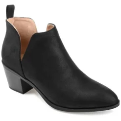 Journee Collection Womens Lola Pull On Stacked Heel Booties -Minnetonka Shoes Shop GUEST 68d117ac 7cc1 4c14 9a8e 45ba37e63e7c