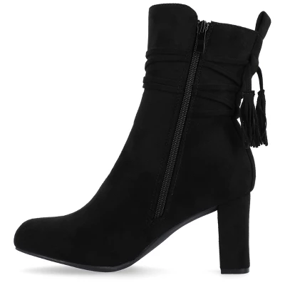 Journee Collection Womens Zuri Inside Zip Block Heel Booties 1 Journee Collection Womens Zuri Inside Zip Block Heel Booties