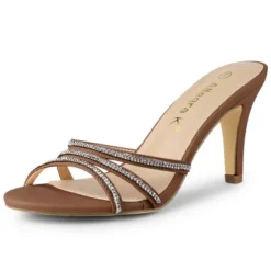 Allegra K Women's Rhinestone Strappy Heel Mules -Minnetonka Shoes Shop GUEST 6b40c62f a3f1 4509 8163 0cfade87c6f8