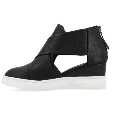 Journee Collection Womens Seena Round Toe Back Heel Zip Wedge Sneakers 1 Journee Collection Womens Seena Round Toe Back Heel Zip Wedge Sneakers