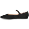 Journee Collection Womens Carrie Buckle Square Toe Mary Jane Flats