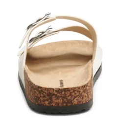 Alpine Swiss Womens Casual Double Strap Slide Sandals