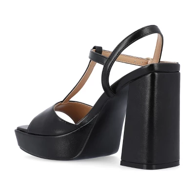 Journee Collection Womens Parson Metallic Vegan Leather Platform Sandals 6 Journee Collection Womens Parson Metallic Vegan Leather Platform Sandals - Image 6