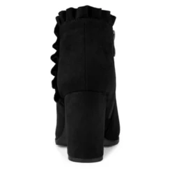 Allegra K Women's Ruffle Block Heel Ankle Boots 19 Allegra K Women's Ruffle Block Heel Ankle Boots -Minnetonka Shoes Shop GUEST 767f443e 4149 4f29 b550 406e6dce338f