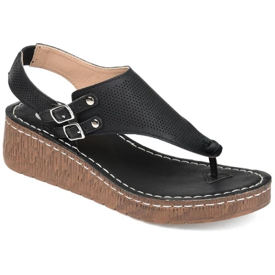 Journee Collection Womens Mckell Wedge Heel Buckle Sandals 9 Journee Collection Womens Mckell Wedge Heel Buckle Sandals - Image 9
