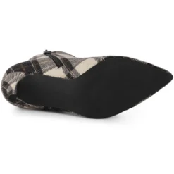 Allegra K Women's Plaid Pointed Toe Side Zip Stiletto Heel Ankle Boots -Minnetonka Shoes Shop GUEST 7c30166d 4e64 42f7 8fea ff223843e677