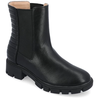 Journee Collection Womens Tatiana Round Toe Block Heel Chelsea Booties 9 Journee Collection Womens Tatiana Round Toe Block Heel Chelsea Booties - Image 9