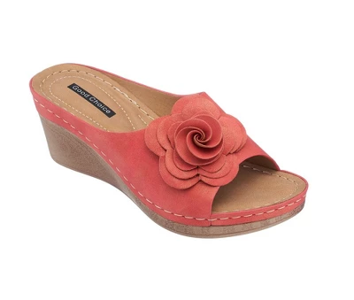 GC Shoes Tokyo Flower Comfort Slide Wedge Sandals 9 GC Shoes Tokyo Flower Comfort Slide Wedge Sandals - Image 9