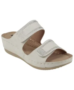 GC Shoes Rea Velcro Double Band Embellished Comfort Slide Wedge Sandals -Minnetonka Shoes Shop GUEST 7eb8fd54 2245 4db9 b499 42833443fef5