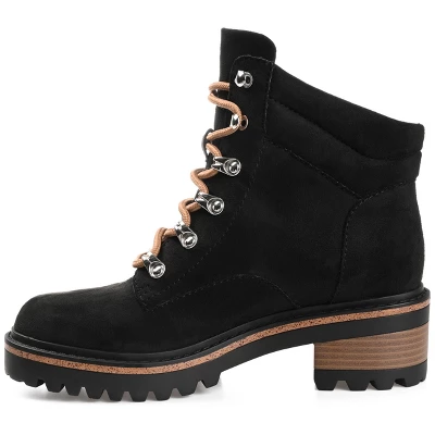 Journee Collection Womens Nyia Tru Comfort Foam Lace Up Stacked Heel Booties 1 Journee Collection Womens Nyia Tru Comfort Foam Lace Up Stacked Heel Booties
