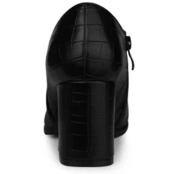 Allegra K Women's Pointy Toe Patchwork Chunky Heels Oxford Ankle Booties -Minnetonka Shoes Shop GUEST 82002667 3bc1 46b2 a859 c140e8eeef42