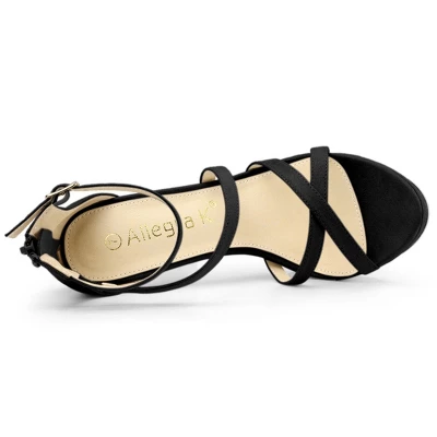 Allegra K Women's Strappy Platform Stiletto Heels Sandals 3 Allegra K Women's Strappy Platform Stiletto Heels Sandals - Image 3