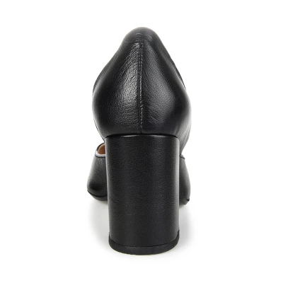 Journee Signature Womens Genuine Leather Jillian D'Orsay High Block Heel Almond Toe Pumps 2 Journee Signature Womens Genuine Leather Jillian D'Orsay High Block Heel Almond Toe Pumps - Image 2