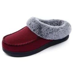 RockDove Women's Faux Fur Collar Moc Toe Slide Slipper -Minnetonka Shoes Shop GUEST 8611341c b44d 49af a2d8 d27a4ef49df4
