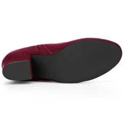 Allegra K Women Round Toe Side Zipper Block Heel Ankle Boots -Minnetonka Shoes Shop GUEST 897d722e e035 40ee ad63 37f24193efd0