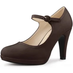 Allegra K Women's Round Toe Platform Ankle Strap Stiletto Heel Pumps -Minnetonka Shoes Shop GUEST 8a7d39d8 c55b 4665 9008 239dff0da5d7