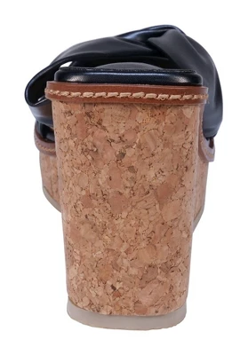 GC Shoes Neila Knotted Squared Toe Cork Slide Wedge Sandals 2 GC Shoes Neila Knotted Squared Toe Cork Slide Wedge Sandals - Image 2