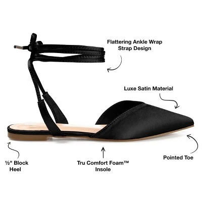 Journee Collection Womens Theia Tru Comfort Foam Tie Up Pointed Toe Ballet Flats 7 Journee Collection Womens Theia Tru Comfort Foam Tie Up Pointed Toe Ballet Flats - Image 7