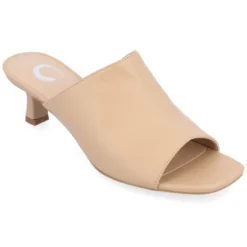 Journee Collection Womens Mercerr Slip On Open Toe Kitten Heel Pump -Minnetonka Shoes Shop GUEST 917d693e 3212 449f b31e c9db2e7900a5