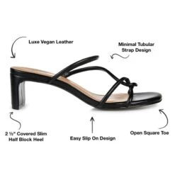 Journee Collection Womens Rianne Open Square Toe Half Block Heel Sandals -Minnetonka Shoes Shop GUEST 91988ba9 e58a 43b7 9948 b90c40ad38fb