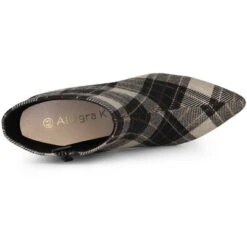 Allegra K Women's Plaid Pointed Toe Side Zip Stiletto Heel Ankle Boots -Minnetonka Shoes Shop GUEST 9557b261 d117 43f9 b85d 19bc88fe03ff
