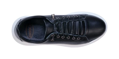 Cools 21 Graze Hidden Lace Perforated Memory Foam Platform Leather Sneakers 3 Cools 21 Graze Hidden Lace Perforated Memory Foam Platform Leather Sneakers - Image 3