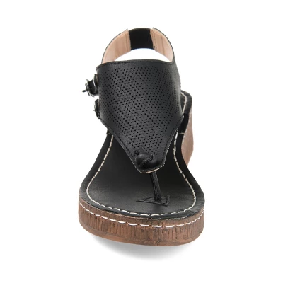Journee Collection Womens Mckell Wedge Heel Buckle Sandals 5 Journee Collection Womens Mckell Wedge Heel Buckle Sandals - Image 5