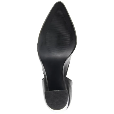 Journee Signature Womens Genuine Leather Jillian D'Orsay High Block Heel Almond Toe Pumps 4 Journee Signature Womens Genuine Leather Jillian D'Orsay High Block Heel Almond Toe Pumps - Image 4