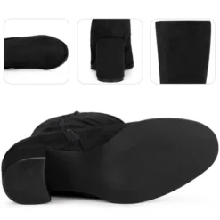 Perphy Women's Round Toe Chunky Heels Side Zip Knee-High Dress Prom Boot -Minnetonka Shoes Shop GUEST 99c2656d 4135 465d bc4f 2d9b459e33fb