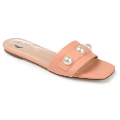 Journee Collection Womens Leonie Slide Flat Sandals -Minnetonka Shoes Shop GUEST 9a790fdf 3a9a 45b3 b410 daea5229aab4