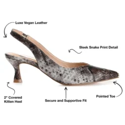 Journee Collection Womens Mikoa Kitten Heel Sling Back Pointed Toe Pumps -Minnetonka Shoes Shop GUEST 9c3c8584 18b4 4b2b af17 700ed887aa4e