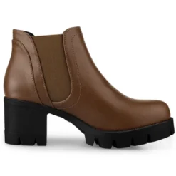 Allegra K Women's Lug Sole Chunky Heel Chelsea Ankle Boots -Minnetonka Shoes Shop GUEST 9de6171d a64f 4e6c 867f d78e11dcd070