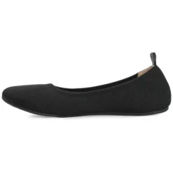Journee Collection Womens Jersie Knit Foldable Round Toe Slip On Flats