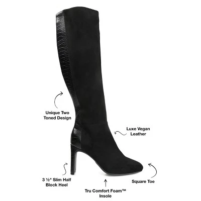 Journee Collection Womens Elisabeth Tru Comfort Foam Extra Wide Calf Block Heel Knee High Boots 7 Journee Collection Womens Elisabeth Tru Comfort Foam Extra Wide Calf Block Heel Knee High Boots - Image 7