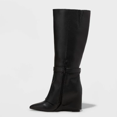 Women's Tall Novie Dress Boots - A New Day™ Black 1 Women's Tall Novie Dress Boots - A New Day™ Black