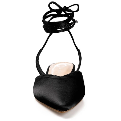 Journee Collection Womens Theia Tru Comfort Foam Tie Up Pointed Toe Ballet Flats 5 Journee Collection Womens Theia Tru Comfort Foam Tie Up Pointed Toe Ballet Flats - Image 5