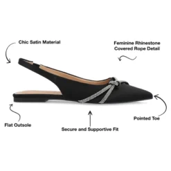 Journee Collection Womens Rebbel Sling Back Pointed Toe Flats -Minnetonka Shoes Shop GUEST a4b713b8 8d45 4c50 9a8e 4712697b52e3