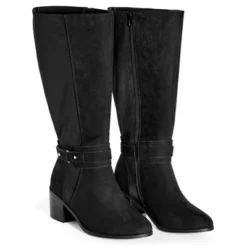 Women's Wide Fit Helen Tall Boot - Black | AVENUE -Minnetonka Shoes Shop GUEST a5751c6a da71 4b14 a742 d261dadf924a