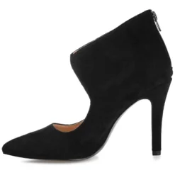 Journee Collection Womens Junniper Back Heel Zip High Stiletto Pointed Toe Pumps