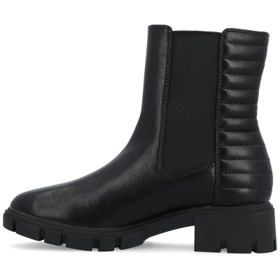 Journee Collection Womens Tatiana Round Toe Block Heel Chelsea Booties 1 Journee Collection Womens Tatiana Round Toe Block Heel Chelsea Booties