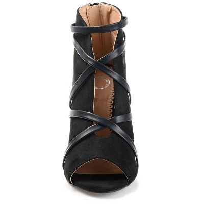 Journee Collection Womens Samara Back Heel Zip Peep Toe Stiletto Booties 5 Journee Collection Womens Samara Back Heel Zip Peep Toe Stiletto Booties - Image 5