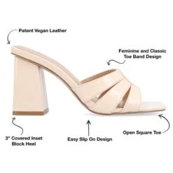 Journee Collection Womens Ellington Inset Covered Block Heel Slip On Sandals -Minnetonka Shoes Shop GUEST ab9ecef7 852a 4ab8 9103 08692b5ba827