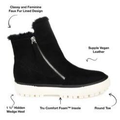 Journee Collection Womens Jezzy Tru Comfort Foam Double Zip Wedge Booties -Minnetonka Shoes Shop GUEST ac56b740 aa0b 4efc 908b 7a1335c0bbe2